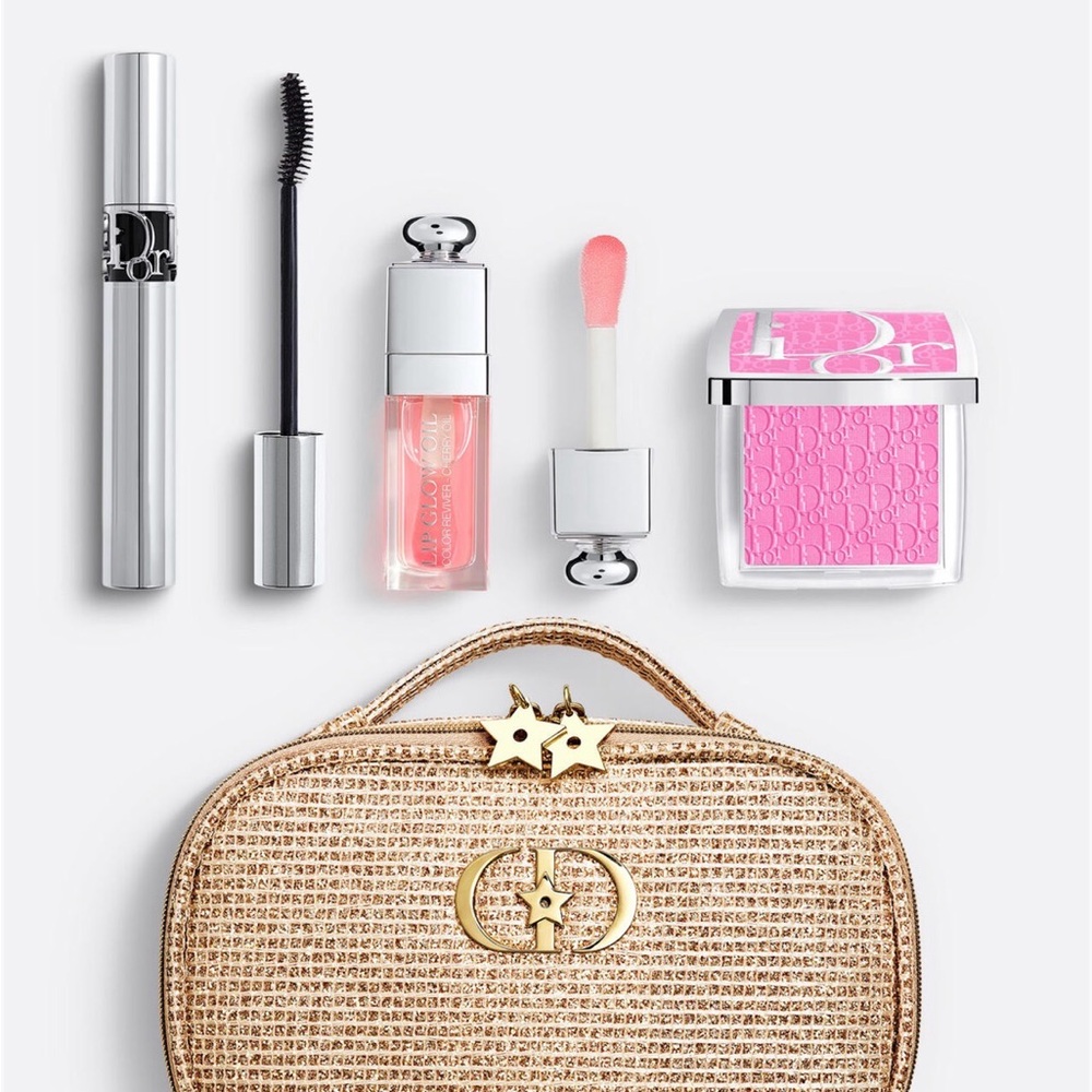 Dior Le Rituel & Volume Bag, Lip Oil, Blush, and Mascara